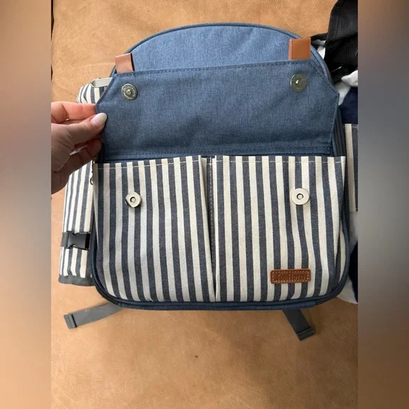 Sunflora Insulated Picnic Backpack for 2 Person Bag with Cooler Compartment Blue - Picture 10 of 10